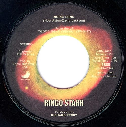 Ringo Starr - No No Song - Apple Records - 1880 - 7", Single, Los 1240163046