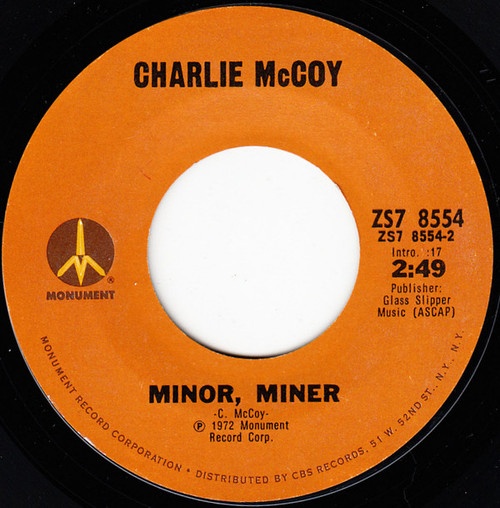 Charlie McCoy - I Really Don't Want To Know / Minor, Miner - Monument - ZS7 8554 - 7", Single, Styrene 1244093244