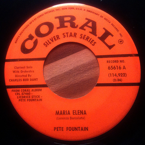 Pete Fountain - Maria Elena / Put On Your Old Grey Bonnet - Coral - 65616 - 7", Single 1244120022