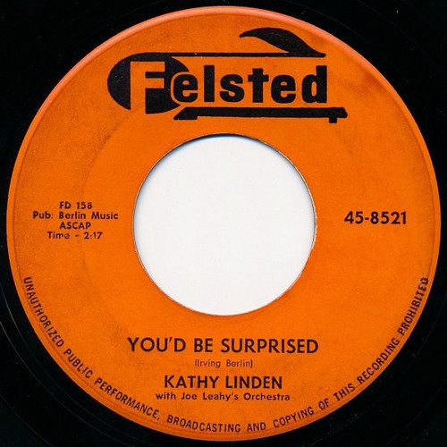 Kathy Linden - You'd Be Surprised (7", Single)