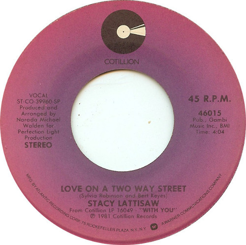 Stacy Lattisaw - Love On A Two Way Street (7")