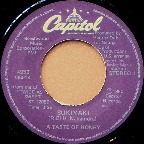A Taste Of Honey - Sukiyaki - Capitol Records - 4953 - 7" 1246614042