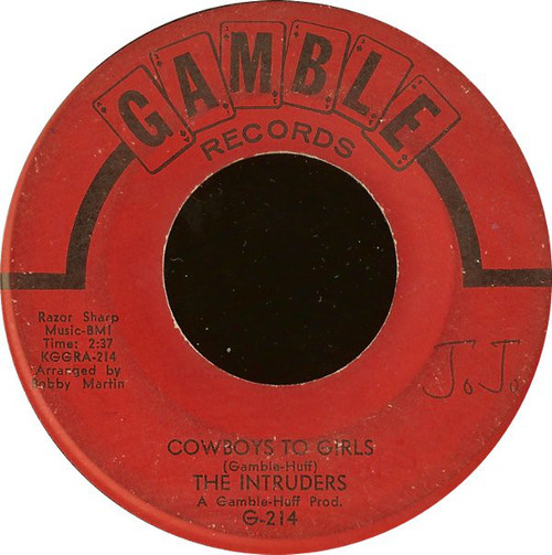 The Intruders - Cowboys To Girls / Turn The Hands Of Time (7", Red)