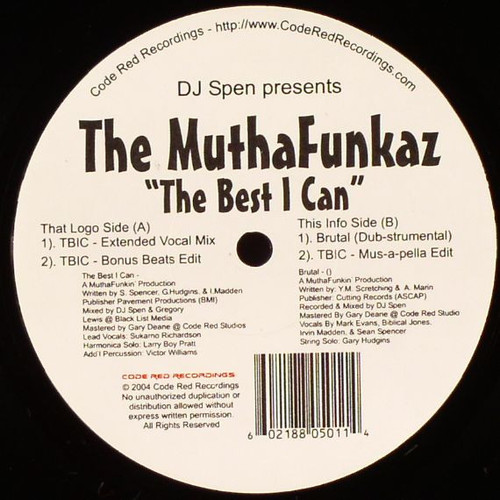 DJ Spen Presents The MuthaFunkaz* - The Best I Can (12")