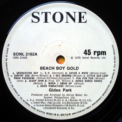 Gidea Park - Beach Boy Gold / Lady Be Good (12", RE)