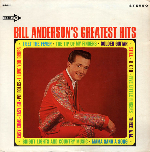 Bill Anderson (2) - Bill Anderson's Greatest Hits - Decca - DL 74859 - LP, Comp, Pin 1259774805