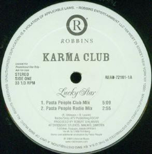 Karma Club - Lucky Star (12", Promo)