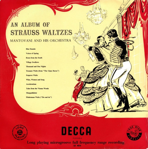 Mantovani And His Orchestra - An Album Of Strauss Waltzes - Decca, Decca - LK.4054, LK 4054 - LP, Mono, RE 1261286451