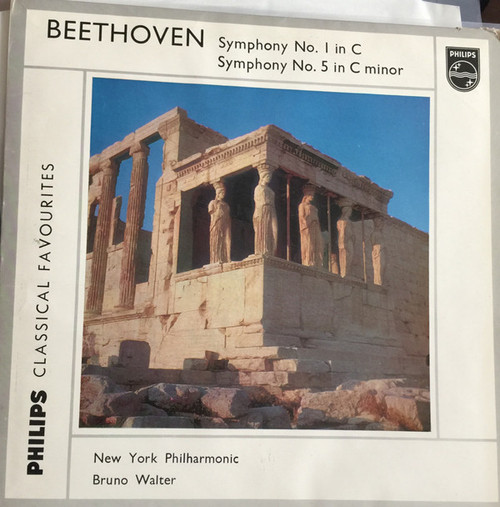 Beethoven*, New York Philharmonic*, Bruno Walter - Symphony No. 1 In C / Symphony No. 5 In C Minor (LP, Comp, Mono)