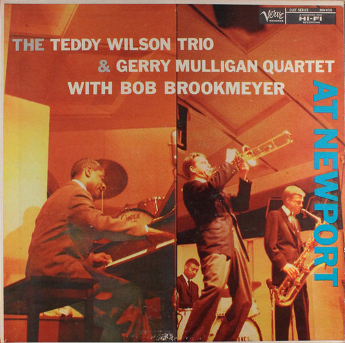 Teddy Wilson Trio & Gerry Mulligan Quartet With Bob Brookmeyer - At Newport - Verve Records, Verve Records - MG V-8235, MGV 8235 - LP, Album, Mono 1306459048