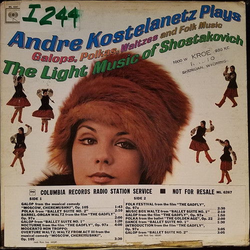 André Kostelanetz - Plays Galops, Polkas, Waltzes And Folk Music: The Light Music Of Shostakovich (LP, Mono, Promo)