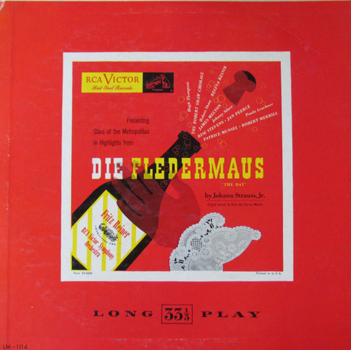 Johann Strauss Jr., Fritz Reiner, RCA Victor Symphony Orchestra, Robert Shaw, The Robert Shaw Chorale - Highlights from Die Fledermaus "The Bat" - RCA Victor - LM-1114 - LP 1398783994