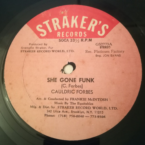 Cauldric Forbes & The Equitables - She Gone Funk (12", Single)