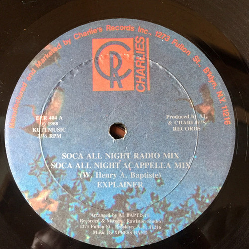 Explainer - Soca All Night (12")