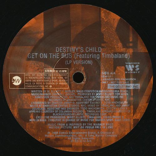 Destiny's Child - Get On The Bus (12", Promo)