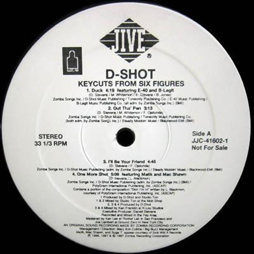 D-Shot - Six Figures (12", Promo, Smplr)