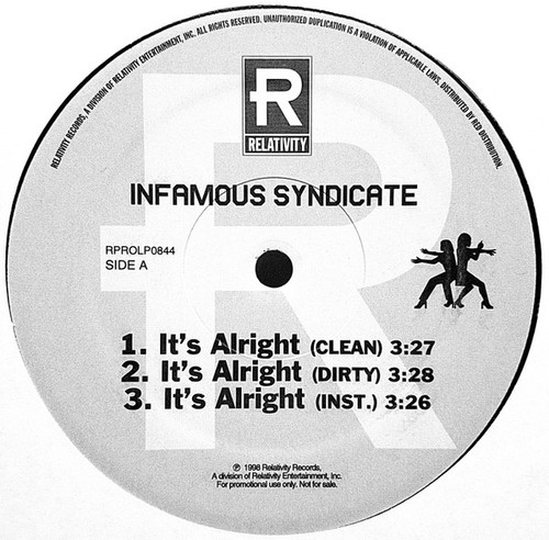 Infamous Syndicate - It's Alright / Souljahs (12", Promo)