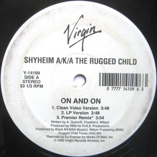 Shyheim A/K/A The Rugged Child - On And On (12")