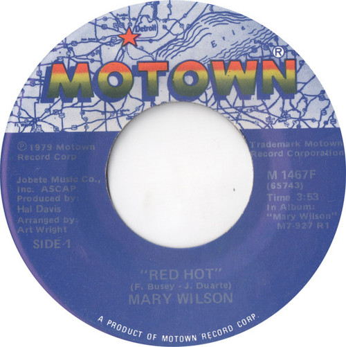 Mary Wilson - Red Hot (7", Single)