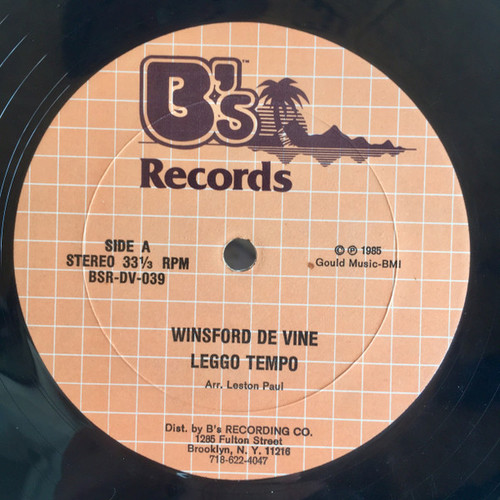 Winsford De Vine - Leggo Tempo / Dance All Night (12", Single)