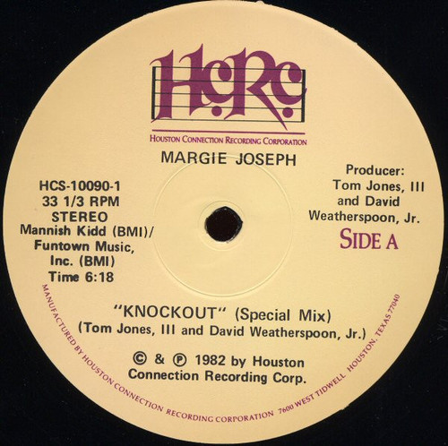 Margie Joseph - Knockout (Special Mix) - Houston Connection Recording Corporation - HCS-10090 - 12" 1488054310