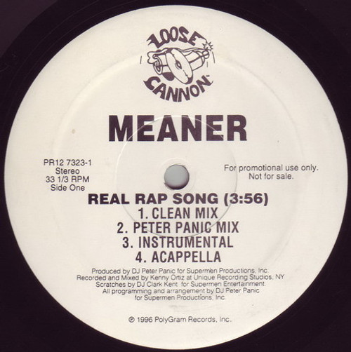 Meaner - Real Rap Song (12", S/Sided, Promo)