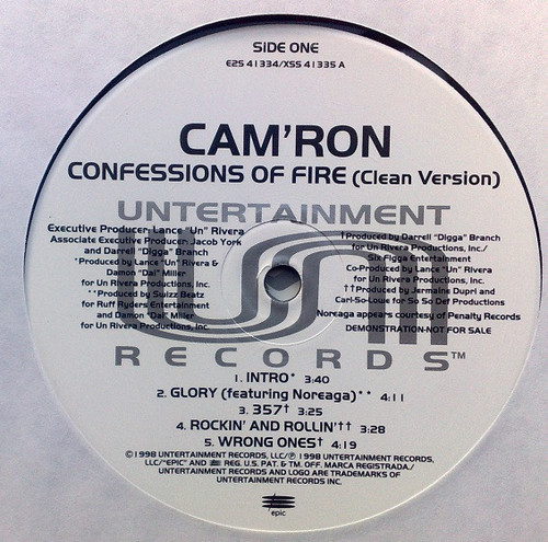 Cam'ron - Confessions Of Fire (Clean Version) (2xLP, Album, Promo)
