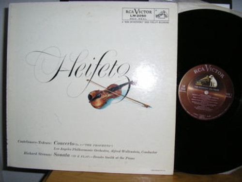 Heifetz* / Castelnuovo-Tedesco* / Strauss* - Converto (No. 2—"The Prophets") / Sonata (In E Flat) (LP, Mono, Ind)