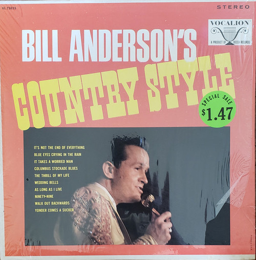 Bill Anderson (2) - Bill Anderson's Country Style - Vocalion (2) - VL 73835 - LP 1509793744