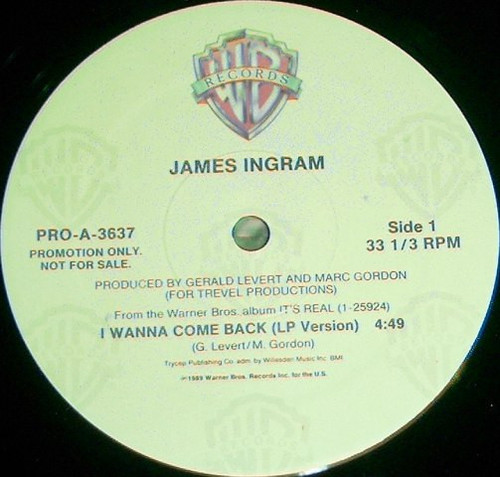 James Ingram - I Wanna Come Back (12", Promo)