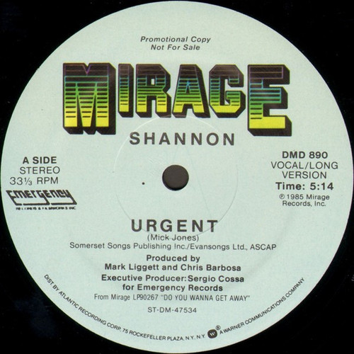 Shannon - Urgent (12", Promo)