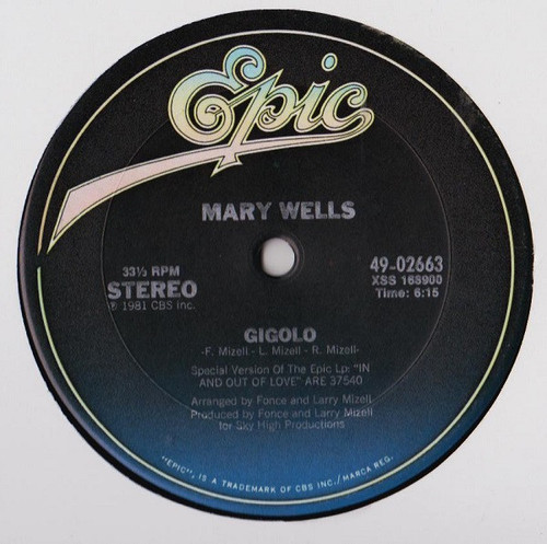 Mary Wells - Gigolo - Epic - 49-02663 - 12" 1560720412