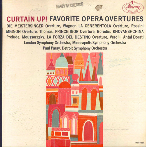 Antal Dorati : The London Symphony Orchestra, Minneapolis Symphony Orchestra ; Paul Paray, Detroit Symphony Orchestra - Curtain Up! Favorite Opera Overtures - Mercury - MG50324 - LP, Comp 1584391363