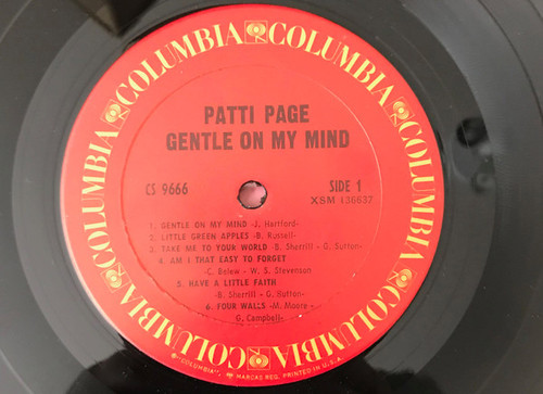 Patti Page - Gentle On My Mind - Columbia - CS 9666 - LP, Album, RE 1589188789