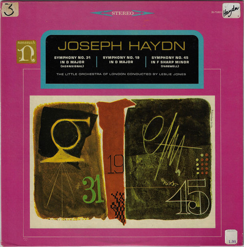 Joseph Haydn / The Little Orchestra Of London Conducted By Leslie Jones - Symphony No. 31 In D Major (Hornsignal) / Symphony No. 19 In D Major / Symphony No. 45 In F Sharp Major (Farewell) - Nonesuch Records - H-71031 - LP 1590452728