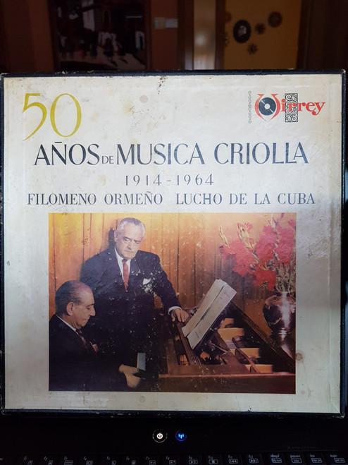 Filomeno Ormeño Belmonte y Lucho De La Cuba - 50 Años De Musica Criolla 1914-1964 - Virrey, Virrey, Virrey, Virrey, Virrey - DV-513, DV-514, DV-515, DV-516, DV-517 - 5xLP, Album, Mono, Box 1602289531