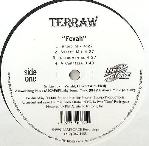 Terraw - Fevah / Check It Out  - Beat Force Recordings - BFR1005 - 12" 1645404643