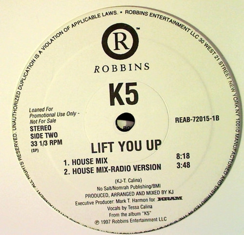 K5 - Lift You Up (12", Promo)