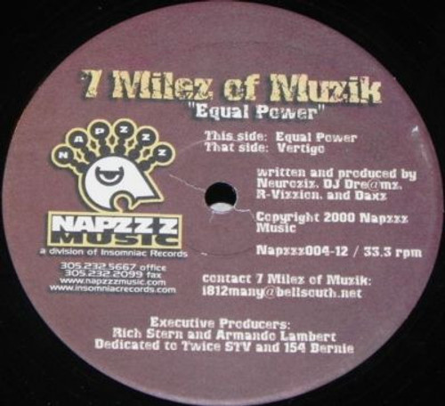 7 Milez of Muzik - Equal Power / Vertigo (12")