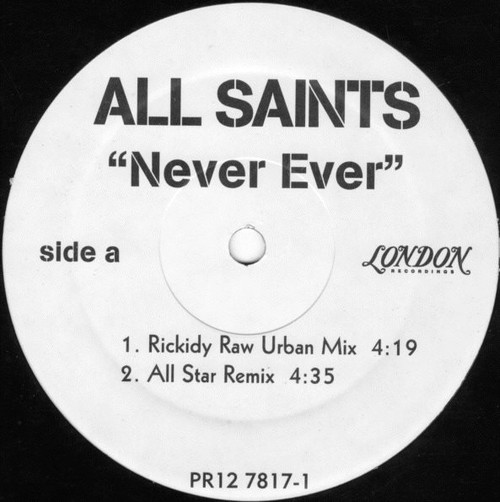 All Saints - Never Ever - London Records - PR12 7817-1 - 12", Promo 1649027542