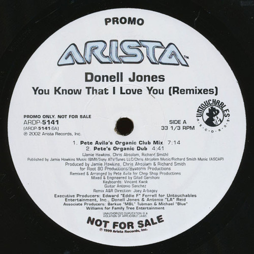 Donell Jones - You Know That I Love You (Remixes) - Arista - ARDP-5141 - 12", Promo 1649830528