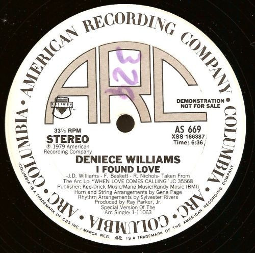 Deniece Williams - I Found Love / Are You Thinking? (12", Promo)