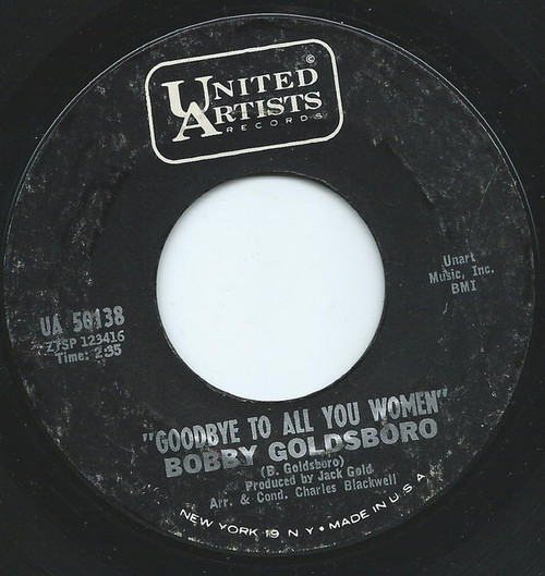 Bobby Goldsboro - Goodbye To All You Women - United Artists Records - UA-50138 - 7" 1716375178