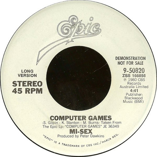 Mi-Sex - Computer Games - Epic - 9-50820 - 7", Promo 1714280245