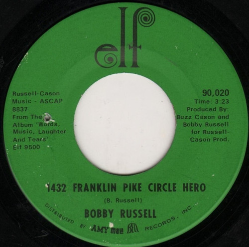 Bobby Russell - 1432 Franklin Pike Circle Hero - Elf - 90020 - 7", Single 1715666503