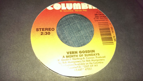 Vern Gosdin - A Month Of Sundays - Columbia - 38-74103 - 7", Single 1712887024