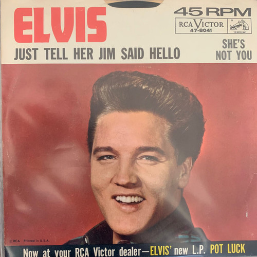 Elvis Presley With The Jordanaires - She's Not You - RCA Victor - 47-8041 - 7", Single, Ind 1716283888