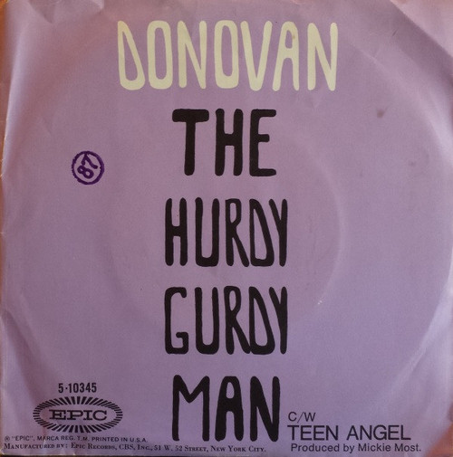 Donovan - Hurdy Gurdy Man / Teen Angel - Epic - 5-10345 - 7", Single 1716189907