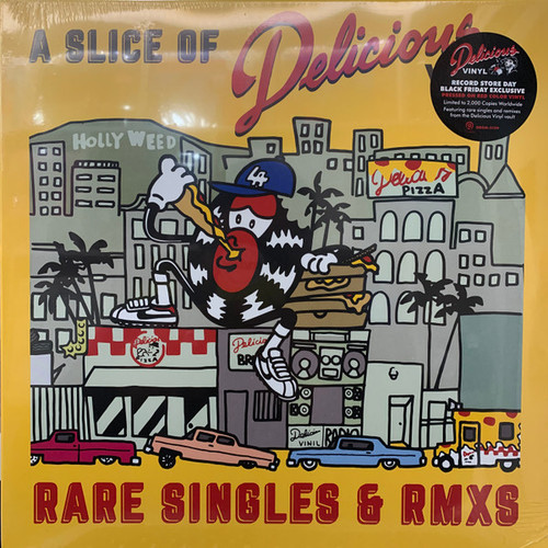 Various - A Slice of Delicious Vinyl (Rare Singles & RMXS) (LP, Comp, Red)