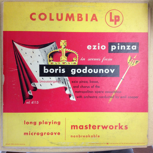 Modest Mussorgsky, Ezio Pinza, Chorus Of The Metropolian Opera Association, Emil Cooper - Ezio Pinza In Scenes From Boris Godounov - Columbia Masterworks - ML 4115 - LP, Album, Mono 1745494222